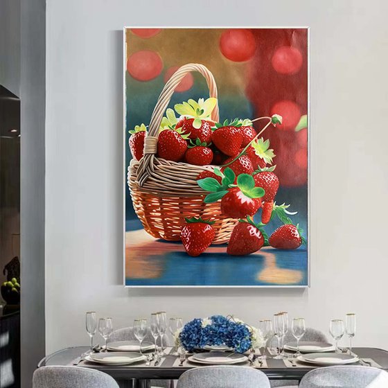 Strawberries in basket t304