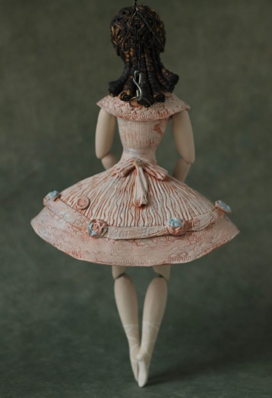 Ballerina, Bell-doll, wall sculpture by Elya Yalonetski