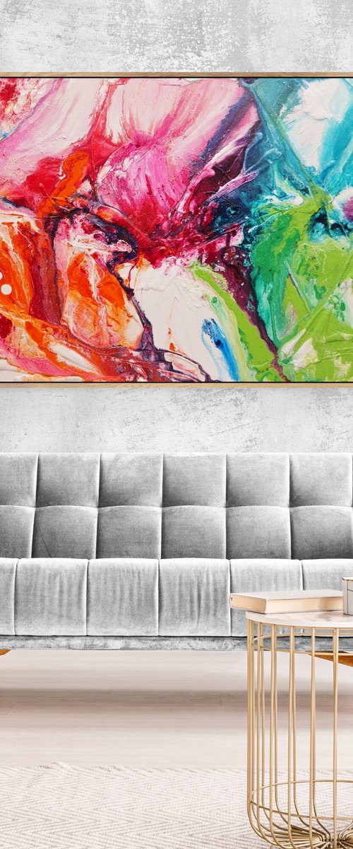 Cordial 240cm x 100cm Textured Abstract Art by Franko