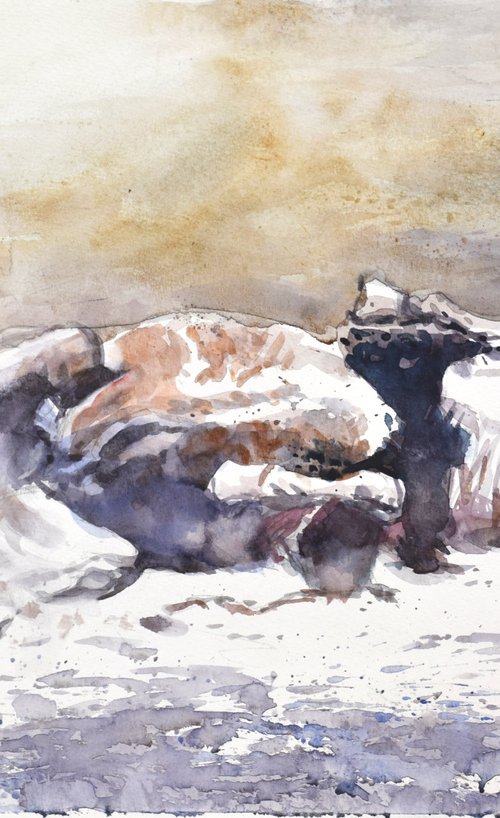 Rolling in the dust by Goran Žigolić Watercolors