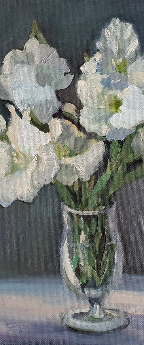 Oil painting "Gladioluses" by Olena Kolotova