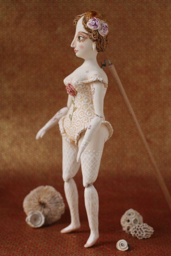 From the Naked clay series, Tender Girl. Wall sculpture by Elya Yalonetski