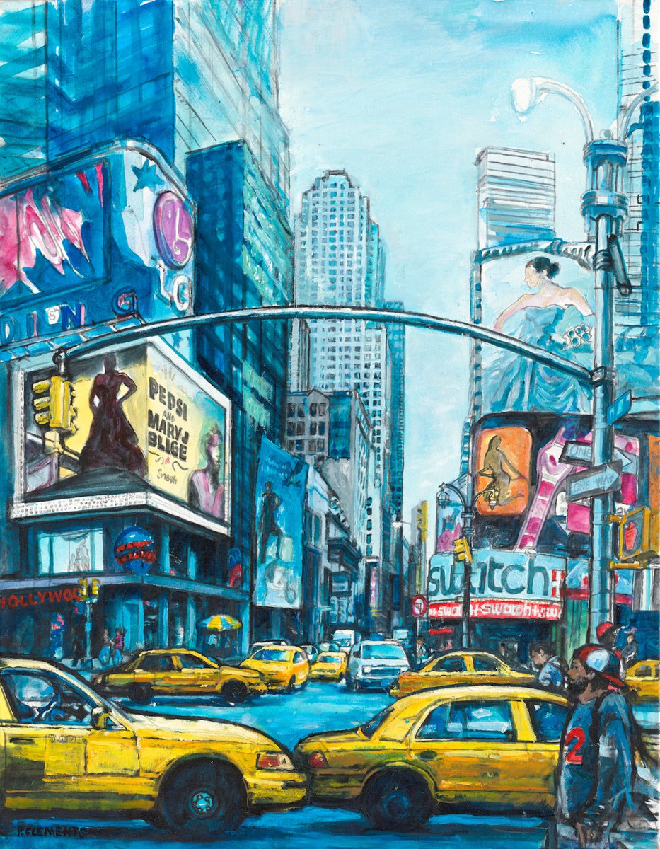 Manhattan Broadway New York cityscape by Patricia Clements