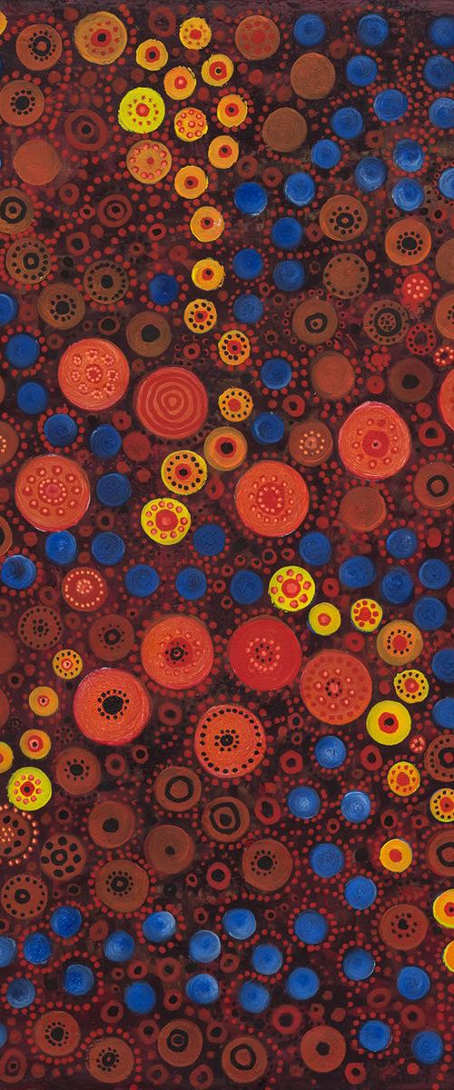 Universe No.1 - Abstract Dot Painting by Peter Zelei