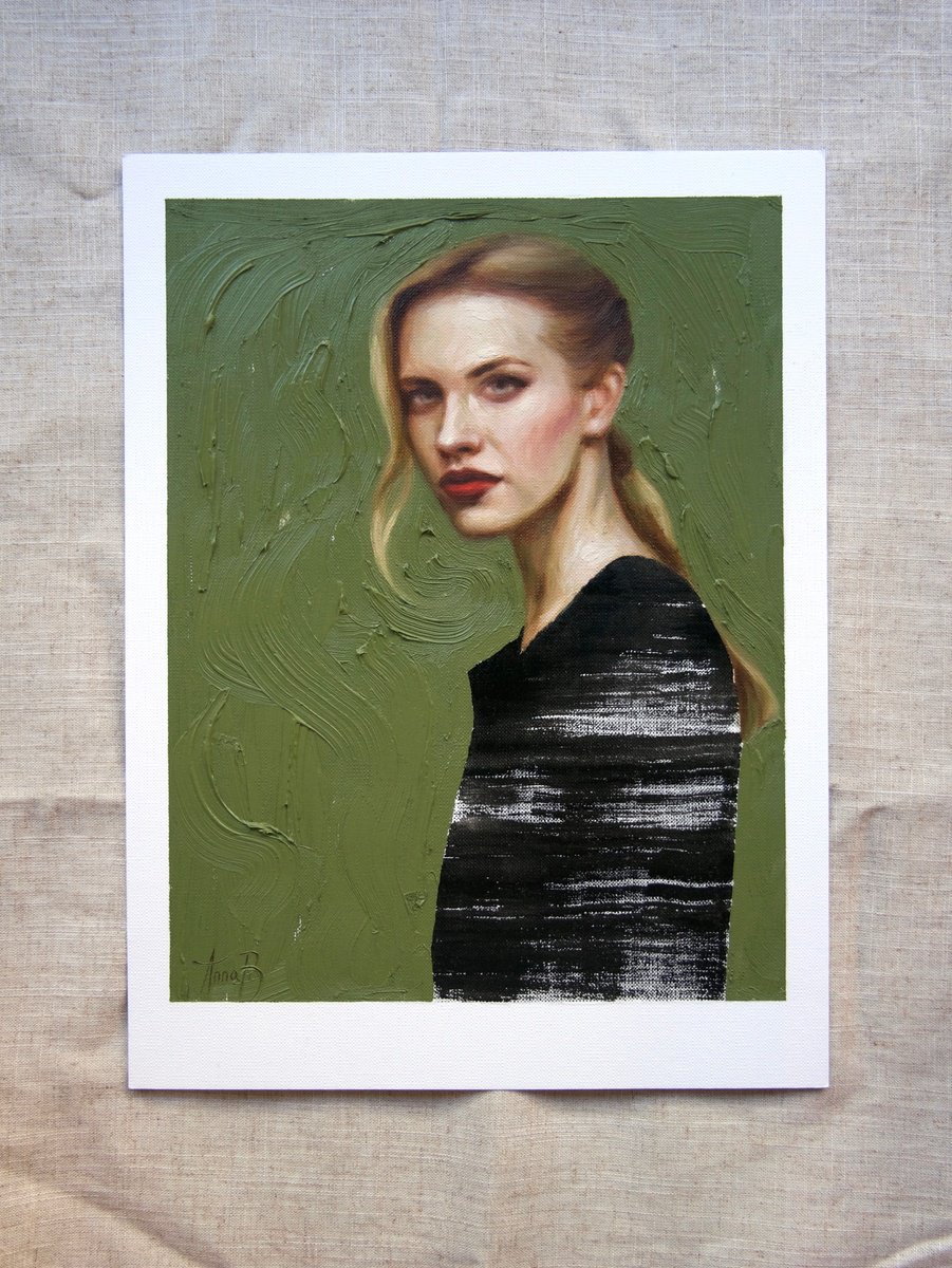 Photorealistic Portrait Oil Painting By Anna Bernadskaya, 9 X 13, Collection 6, Original Artwork