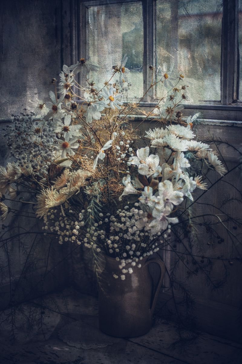 Impressionistic Botanical Photograph By Paul Nash, 16 X 24", Flowers For The House, Original Artwork