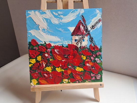 The windmill and poppies