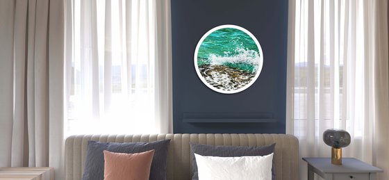 SEASHORE 2 - Original oil painting; Seascape; Splash; Summer; Oil painting; waves; Sea; Ocean;