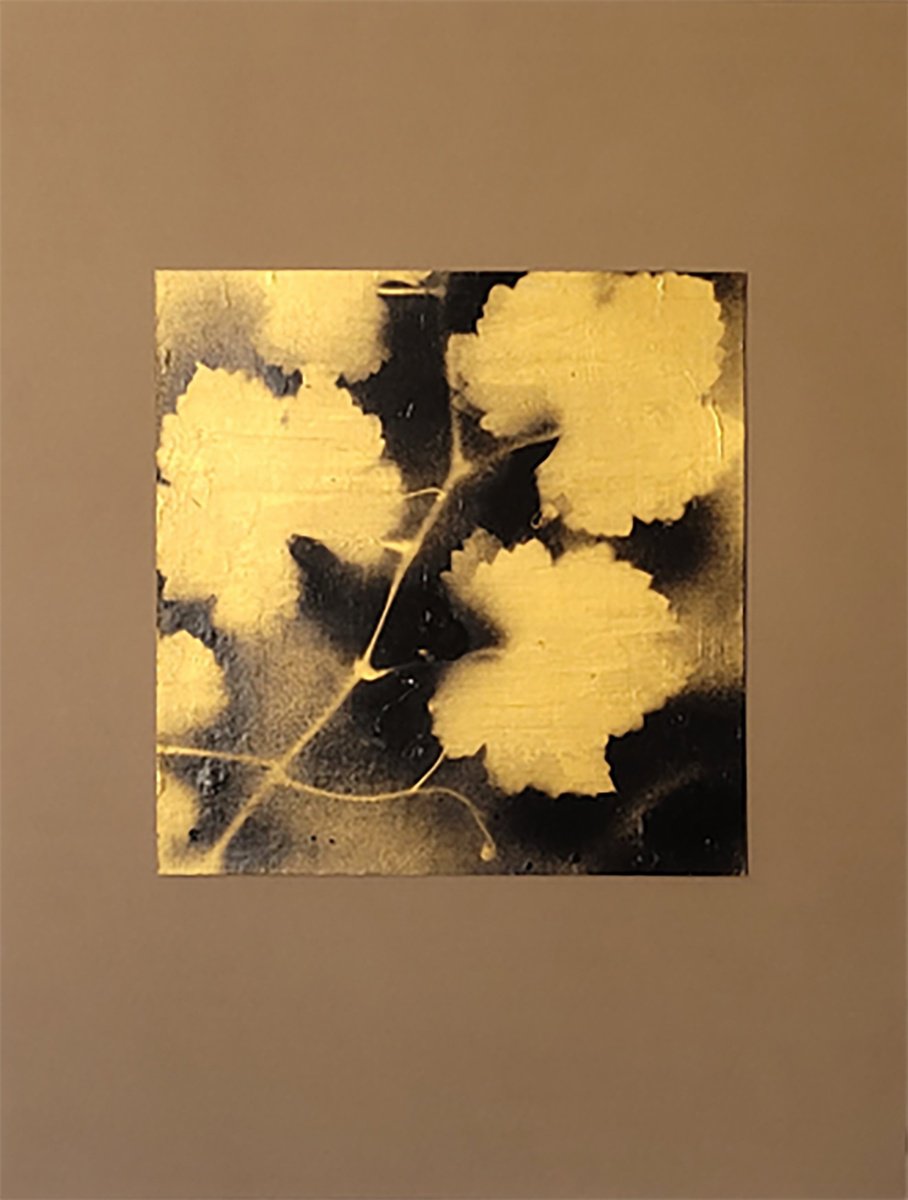 Golden Vine Leaves by Lisa Braun