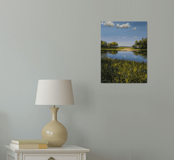 A farmstead by the river