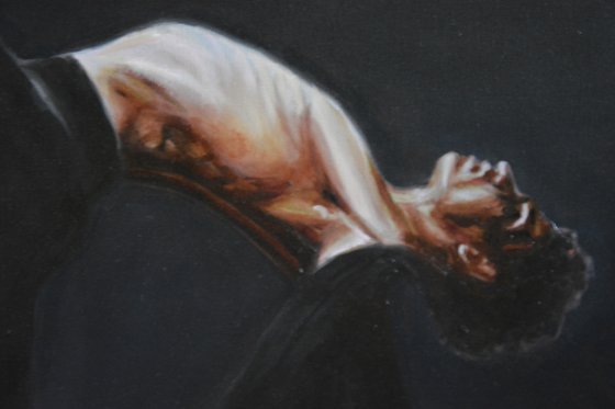 Turning around Portrait of the contemporary dancer Painting by Anna Brazhnikova