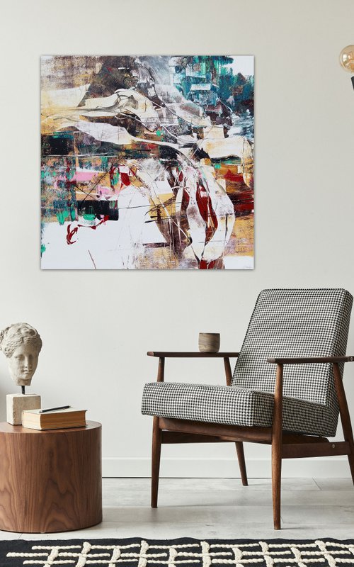 Abstract in elegance, 80x80 by Abbie