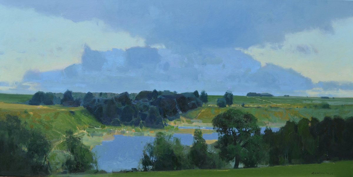 Evening By Vytautas Laisonas, 39 X 20, Artwork For Sale On Artfinder