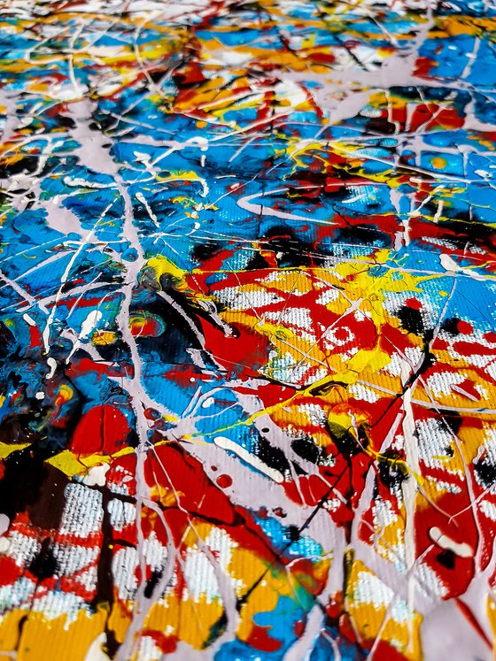 - Tematia - Style of JACKSON POLLOCK. Abstract Expressionism Painting.