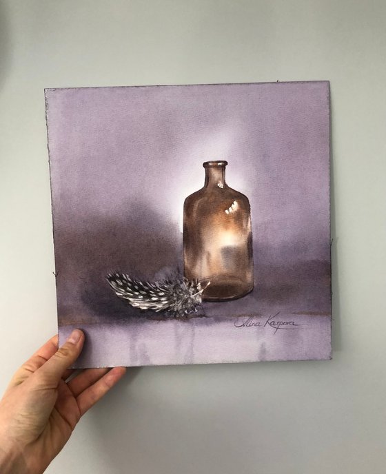 Glass and feather