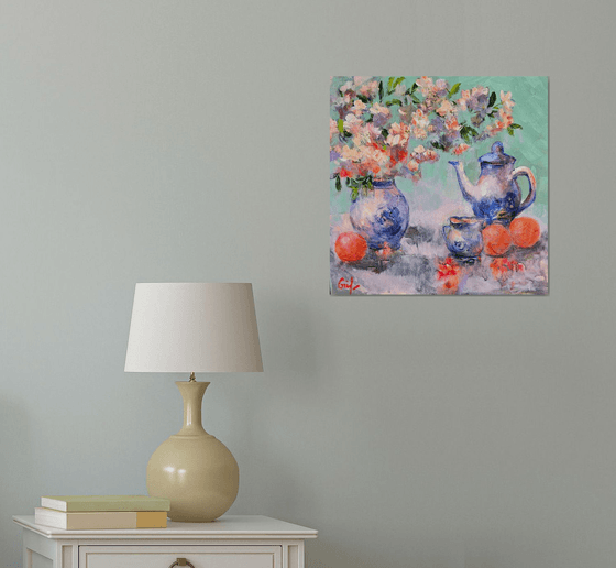 Blossoms and Blue Porcelain