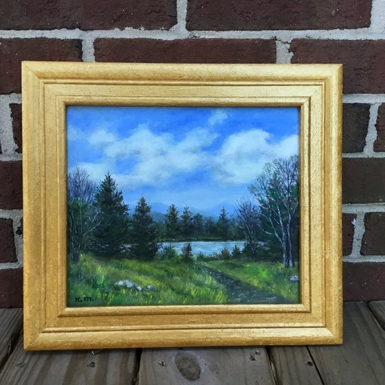 MOUNTAIN LAKE - oil 9X10.5 inches (SOLD)