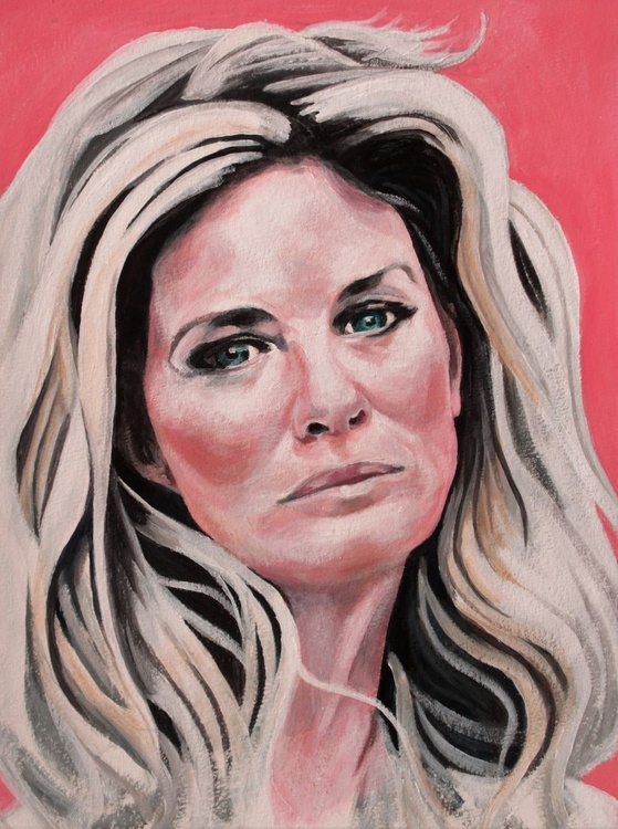 Rachel Hunter 1 Acrylic Painting By Max Aitken Artfinder
