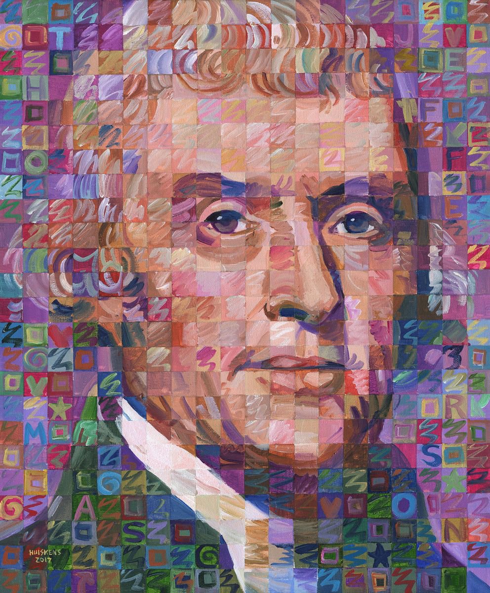 Portrait Of Thomas Jefferson by Randal Huiskens