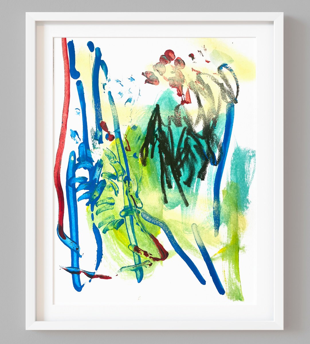 Abstract Painting By Evgenia Makarova, 8 X 11, Abstract Composition Si6, Original Artwork