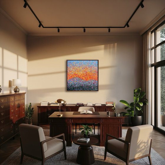 Golden Solace - diptych, framed