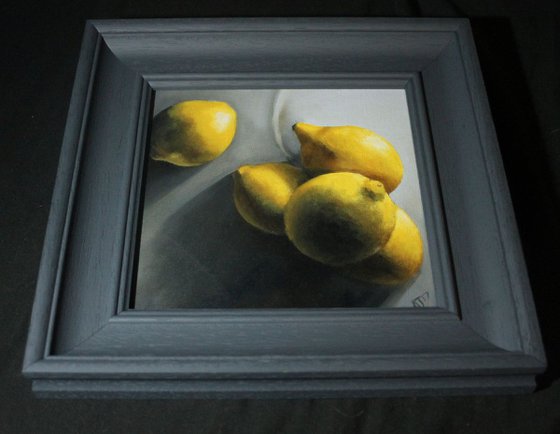 Lemon Still Life, Fruit Art, Framed and Ready to Hang  - Choice in Frame