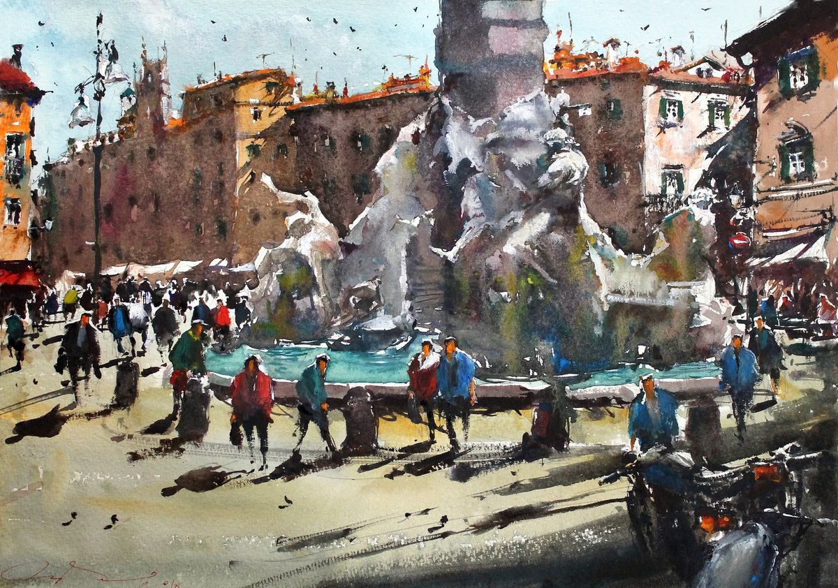 Dolce Vita in Piazza Navona by Maximilian Damico