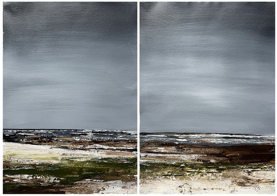 Coastal Fields in Grey Light
