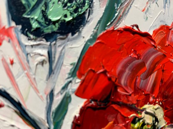 Red poppies.