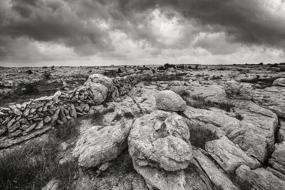 Photorealistic Landscape Photograph By Peter Zelei, 39 X 28", Stone Desert Of The Burren, Original Artwork