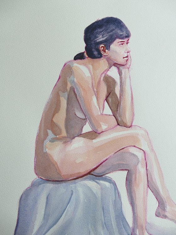 Seated female nude