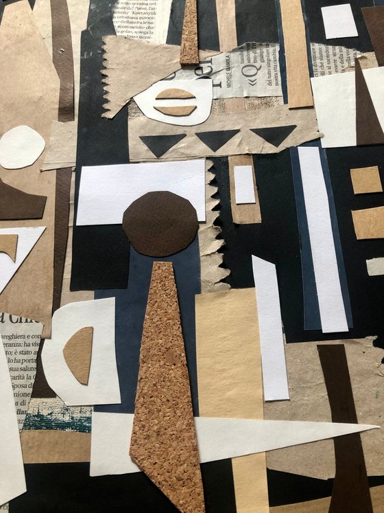 Abstract composition. Original Collage Art