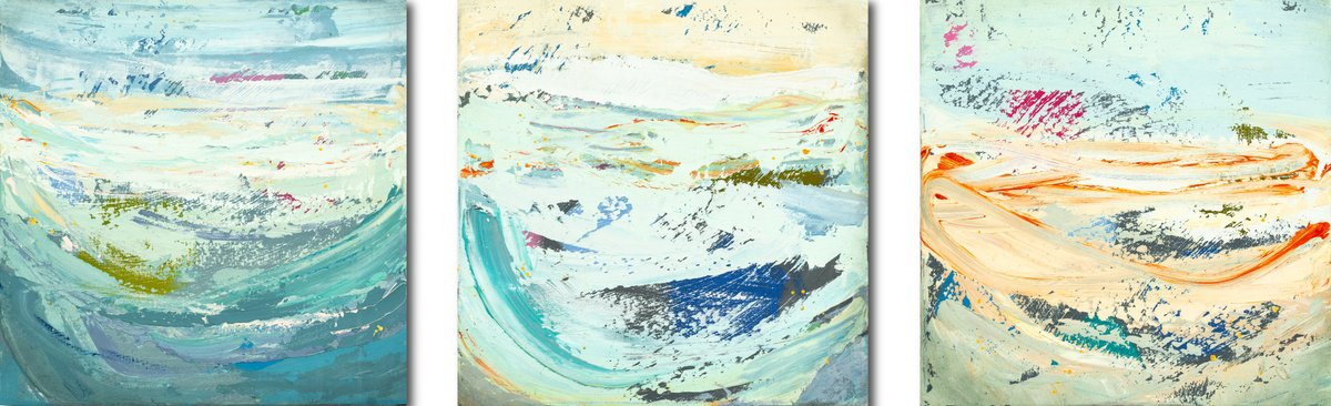3 Emotional Seascapes By Susana Sancho Beltran, 67 X 20, Artwork For Sale On Artfinder