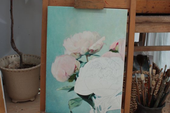 Etude with peonies