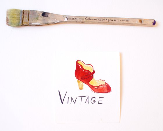 Vintage shoe illustration