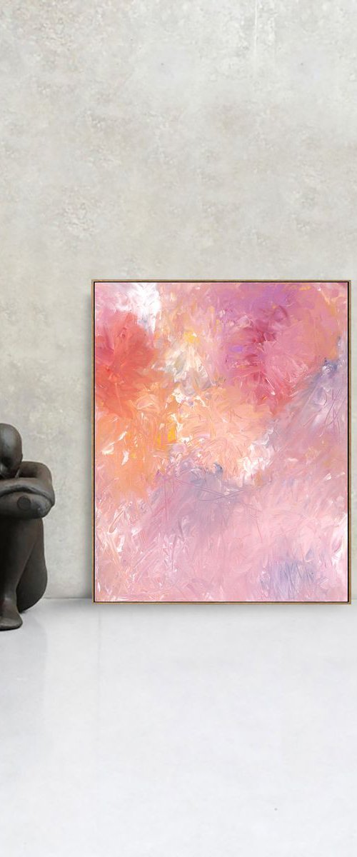 Soft Bliss - Abstract Floral art painting by Kathy Morton Stanion by Kathy Morton Stanion