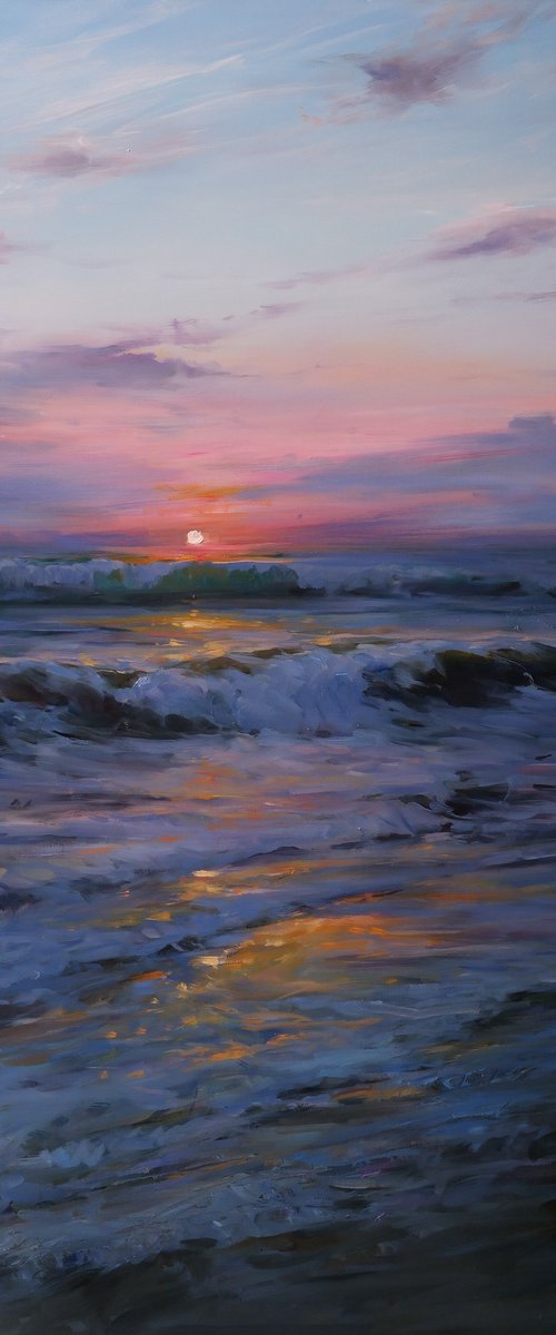 "The sun falling asleep in the waves" by Gennady Vylusk