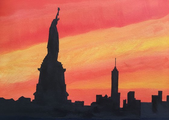 SOLD-New York Sunset Sky