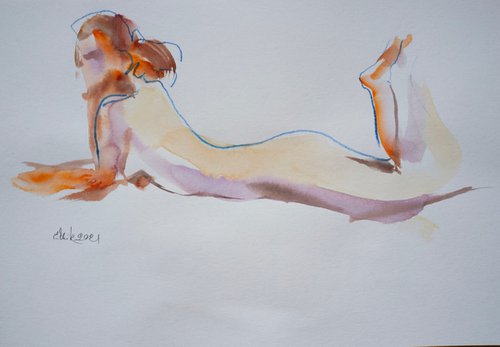 NUDE.08 20211006 "Naked woman lying down" by Irina Bibik-Chkolian