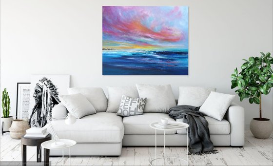 "You Are The Reason" - Cornish Seascape, Art, Skyscape