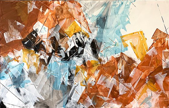 Orange, blue abstraction.