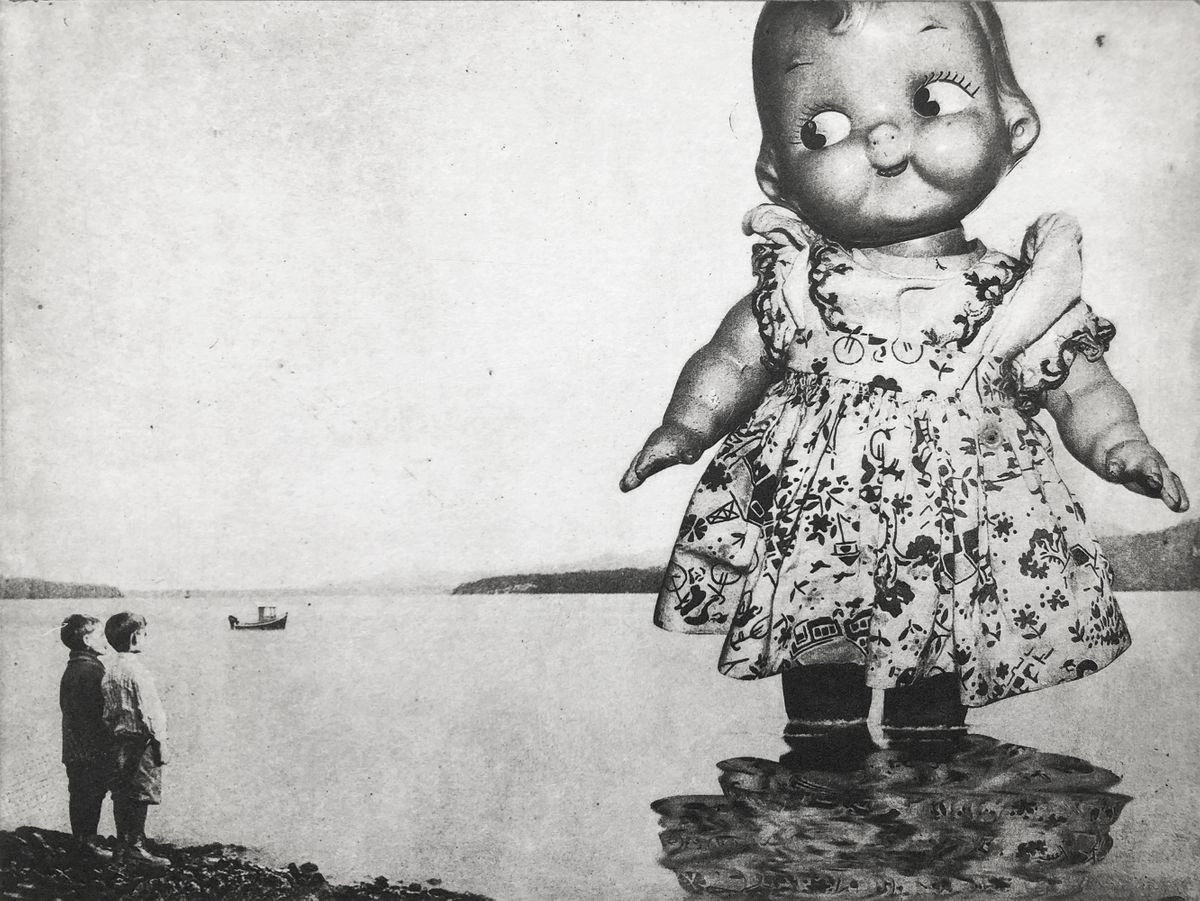 Surrealistic Landscape Etchings & Engravings By Jaco Putker, 13 X 10, The Birth Of Venus, Original Artwork