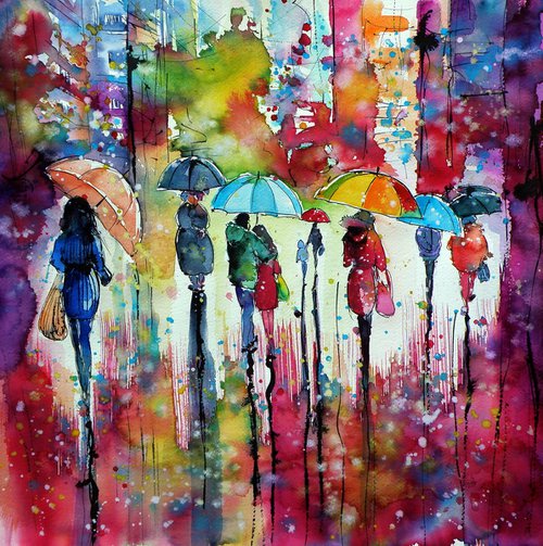 Rain, colors, people... II by Kovács Anna Brigitta