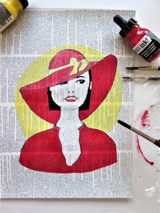 Lady in Red Hat