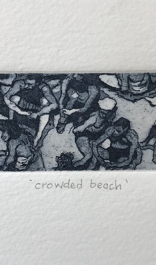 Crowded beach. by Stephen Brook