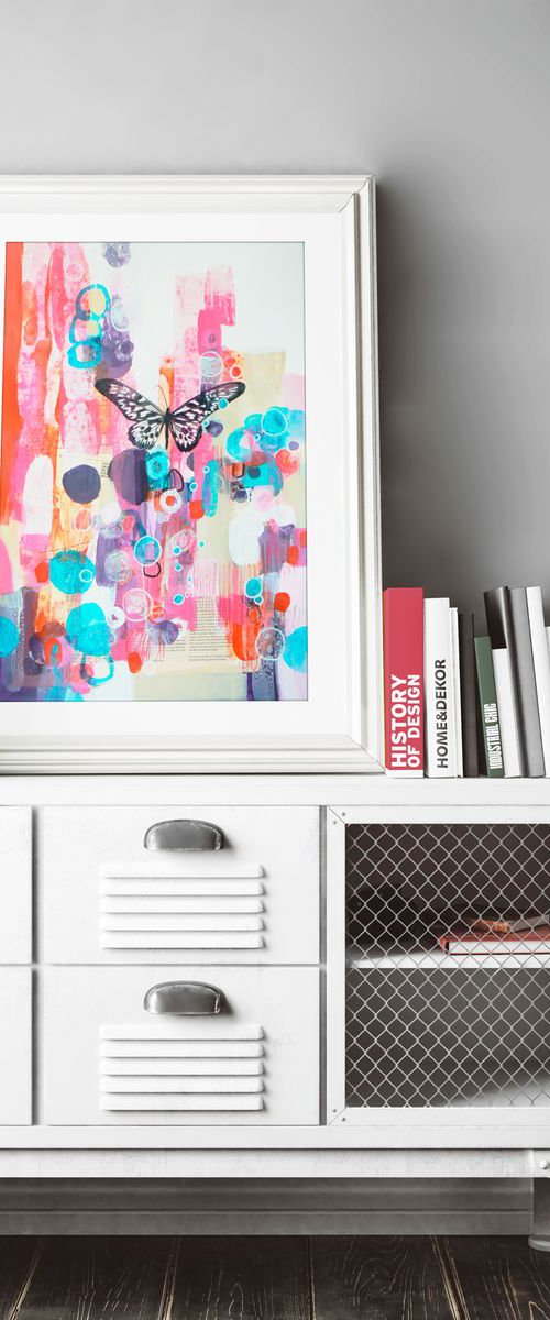 Bubbles and butterflies #1 by Carolynne Coulson