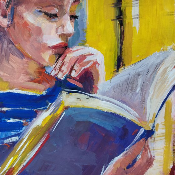 Girl reading a book
