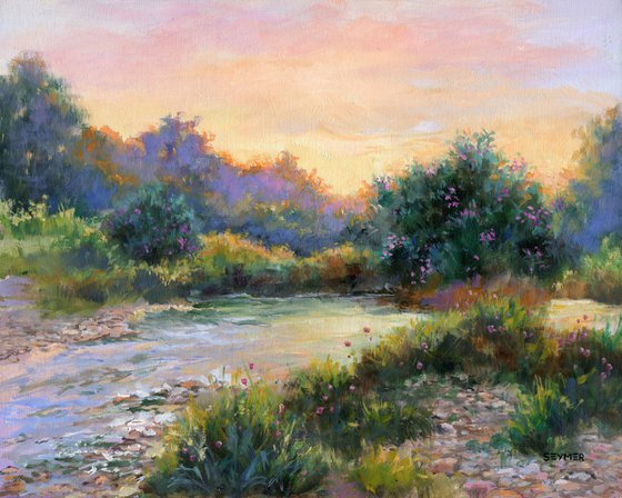 'When the river dresses in color...'