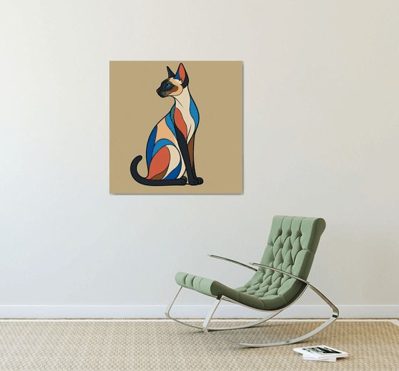Colorful Siamese Cat #09