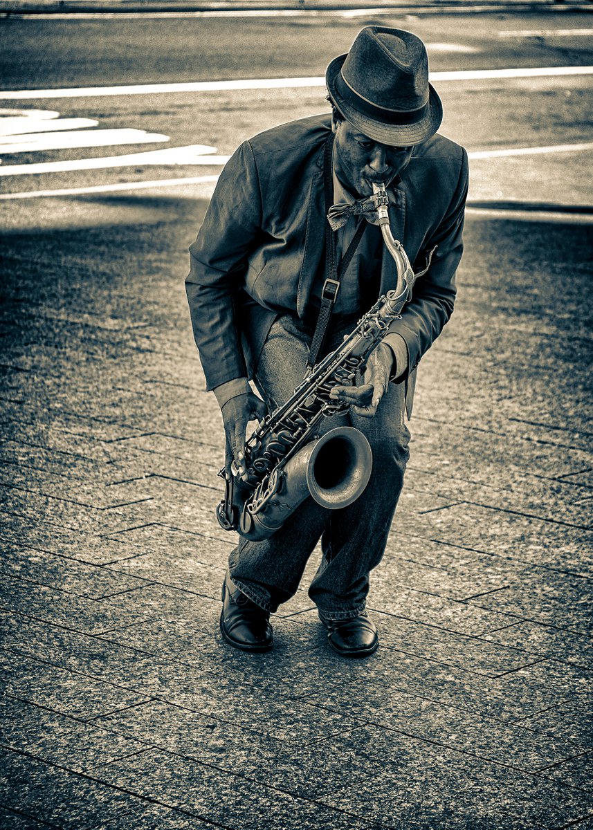 Jazzman New York ( Vintage Print) by Stephen Hodgetts Photography